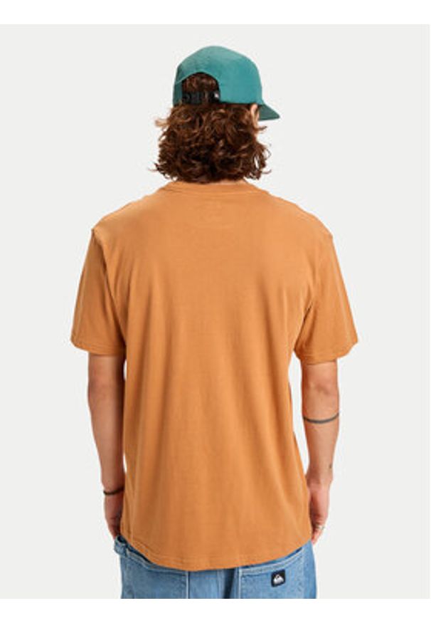 Quiksilver T-Shirt Ev Comp Logo EQYZT08182 Beżowy Regular Fit. Kolor: beżowy. Materiał: bawełna