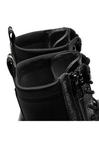Calvin Klein Jeans Botki Chunky Combat Laceup Zip YW0YW00740 Czarny. Kolor: czarny. Materiał: skóra #2