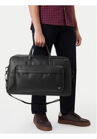 TOMMY HILFIGER - Tommy Hilfiger Torba Th Flag Duffle AM0AM14007 Czarny. Kolor: czarny. Materiał: skóra #6