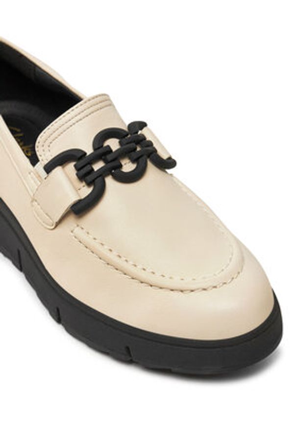 Clarks Półbuty Loriini Izzy 26179804 Écru. Materiał: skóra