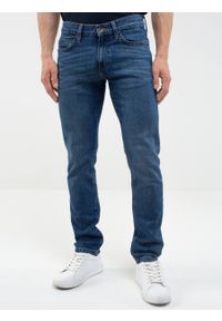 Big-Star - Spodnie jeans męskie Terry Slim 551. Stan: obniżony. Kolor: niebieski