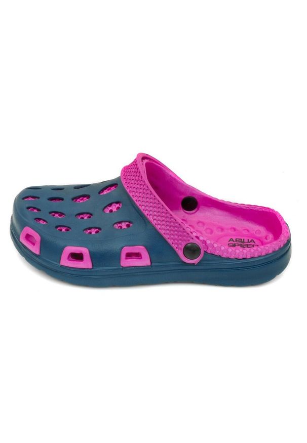 Klapki basenowe dla dzieci Aqua Speed Silvi. Kolor: fioletowy, niebieski, wielokolorowy. Styl: sportowy