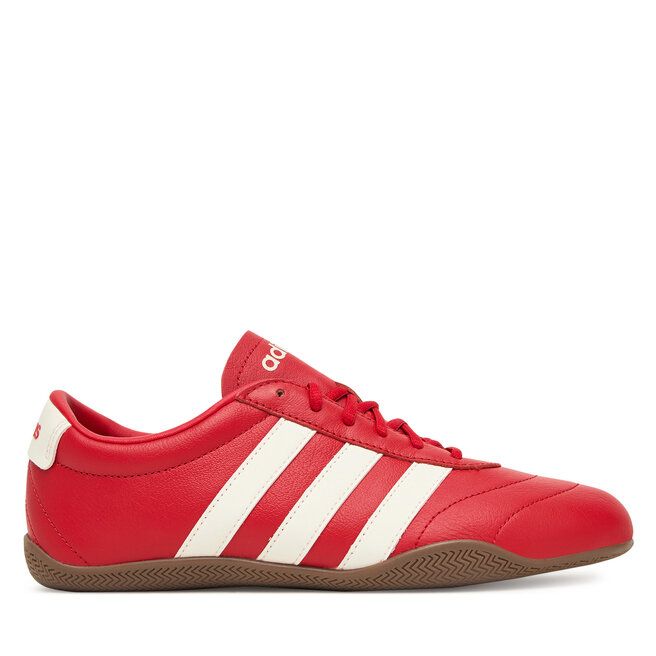 Czerwone buty sportowe Adidas na platformie Sneakersy damskie