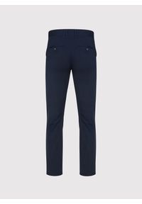 Pako Lorente - PAKO LORENTE – Granatowe gładkie spodnie męskie. Kolor: niebieski. Materiał: elastan, bawełna. Wzór: gładki. Styl: klasyczny #8