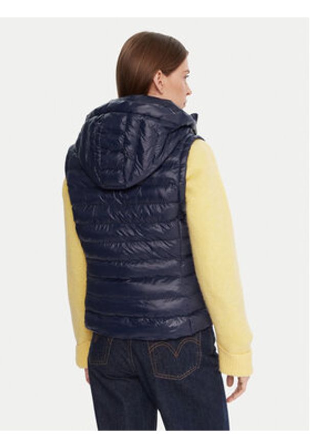TOMMY HILFIGER - Tommy Hilfiger Bezrękawnik WW0WW47352 Granatowy Slim Fit. Kolor: niebieski. Materiał: syntetyk. Długość rękawa: bez rękawów
