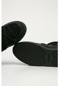 Inuikii - Śniegowce. Nosek buta: okrągły. Zapięcie: sznurówki. Kolor: czarny. Materiał: materiał, syntetyk, skóra, guma, zamsz. Szerokość cholewki: normalna. Obcas: na obcasie. Wysokość obcasa: średni #2
