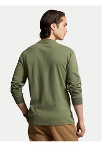 Polo Ralph Lauren Longsleeve 710760121034 Zielony Slim Fit. Typ kołnierza: polo. Kolor: zielony. Materiał: bawełna. Długość rękawa: długi rękaw #4