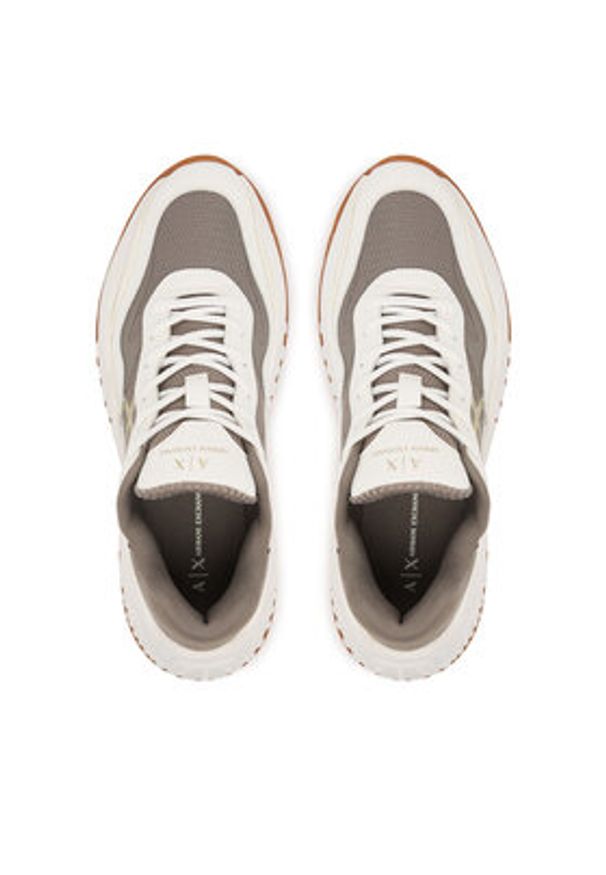 Armani Exchange Sneakersy XW001626 AF19530 MZ281 Khaki. Kolor: brązowy. Materiał: materiał