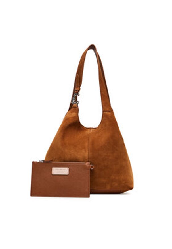 Coccinelle Torebka The Coccinelle C-easy E1 THE 11 02 01 Brązowy. Kolor: brązowy. Materiał: skórzane, zamszowe