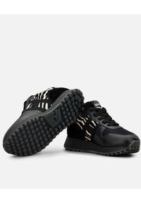 Hogan - HOGAN - Sneakersy z wzorem zebry H383. Kolor: czarny. Materiał: tkanina, guma, zamsz. Wzór: motyw zwierzęcy #3