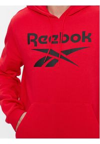 Reebok Bluza Identity Fleece Stacked Logo Pullover Hoodie IM3281 Czerwony. Kolor: czerwony. Materiał: bawełna