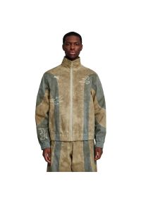 Kurtka męskie Puma X Kidsuper Track Jacket. Kolor: beżowy. Materiał: materiał, puch, bawełna. Sport: turystyka piesza #1