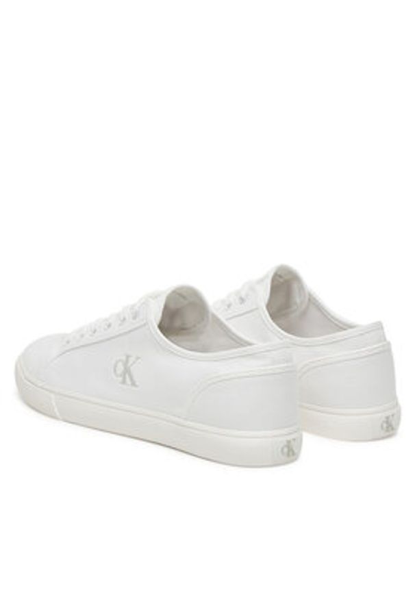 Calvin Klein Jeans Tenisówki Ess Vulc Low Mg Canvas YM0YM01209 Biały. Kolor: biały. Materiał: materiał