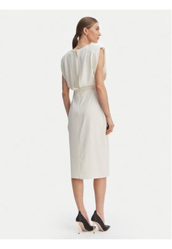 Rinascimento Sukienka koktajlowa CFC0127570003 Biały Slim Fit. Kolor: biały. Materiał: syntetyk. Styl: wizytowy