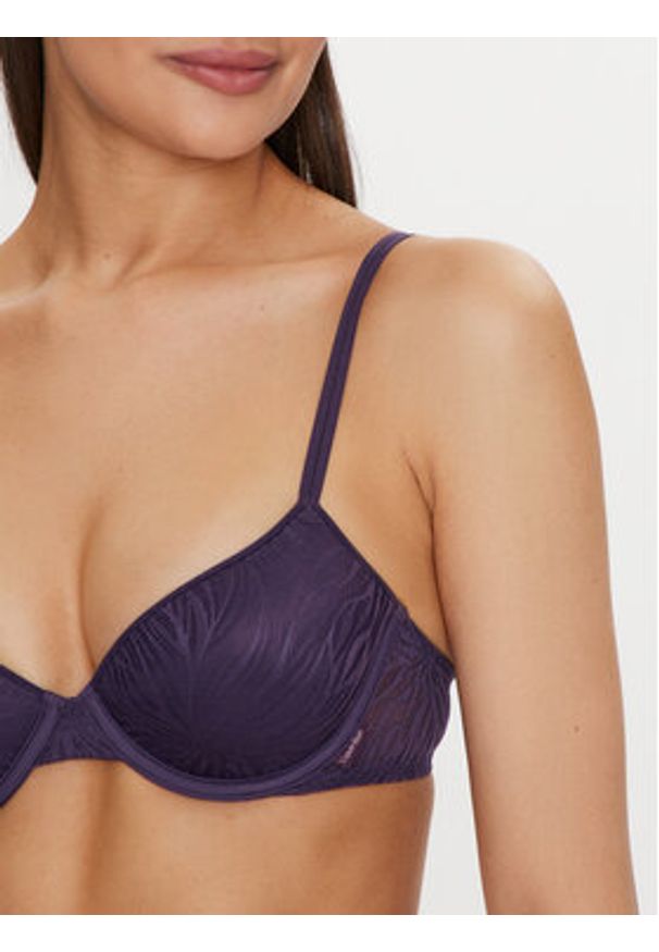 Calvin Klein Underwear Biustonosz z fiszbiną 000QF6875E Fioletowy. Kolor: fioletowy. Materiał: syntetyk