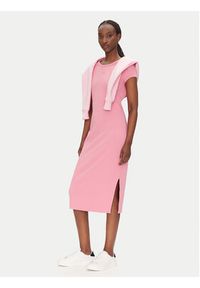 BOSS Sukienka codzienna 50536979 Różowy Regular Fit. Okazja: na co dzień. Kolor: różowy. Materiał: bawełna. Typ sukienki: proste. Styl: casual #5