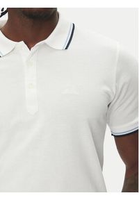 Lindbergh Polo 30-404010 Biały Relaxed Fit. Typ kołnierza: polo. Kolor: biały. Materiał: bawełna