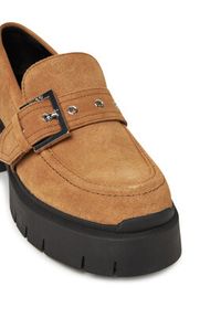 Hugo - HUGO Loafersy 50541731 Beżowy. Kolor: beżowy. Materiał: zamsz, skóra