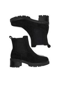 DeeZee Botki V2222-1 Czarny. Kolor: czarny. Materiał: materiał #4