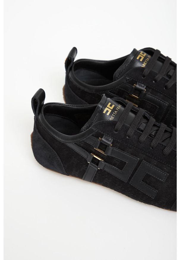 Elisabetta Franchi - Sneakersy damskie skórzane ELISABETTA FRANCHI. Materiał: skóra