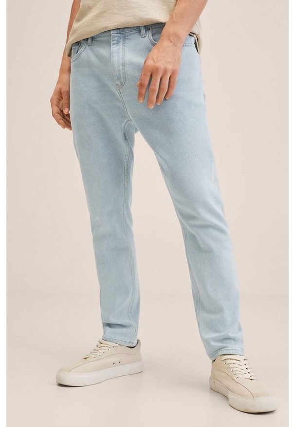 Mango Man jeansy Tom męskie. Kolor: fioletowy