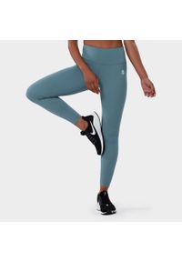 SIROKO - Legginsy sportowe ze średnim stanem Fitness Siroko Finish. Kolor: niebieski. Materiał: nylon. Sport: fitness