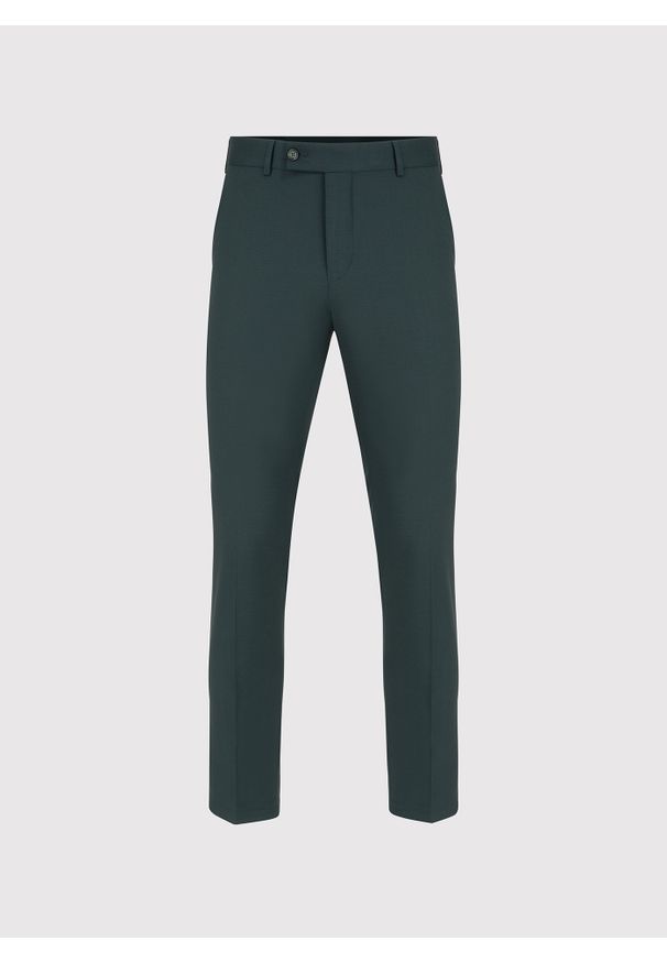 Pako Lorente - PAKO LORENTE - Zielone spodnie ganiturowe. Kolor: zielony. Materiał: wiskoza, poliester, elastan. Wzór: gładki. Styl: młodzieżowy, elegancki
