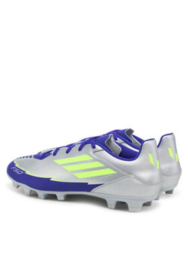 Adidas - adidas Buty do piłki nożnej F50 Club Messi Firm/Multi-Ground IH0916 Szary. Kolor: szary. Materiał: skóra