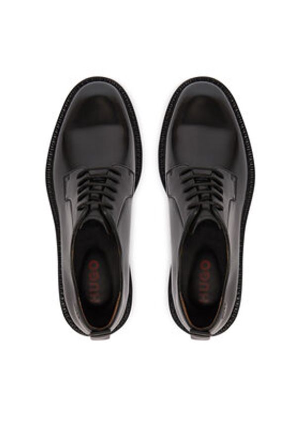 Hugo - HUGO Półbuty Lysander 50557697 Czarny. Kolor: czarny. Materiał: skóra