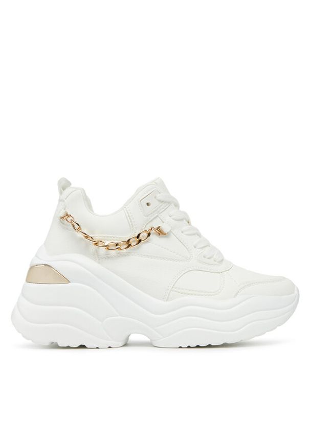 DeeZee Sneakersy AM25240 Biały. Kolor: biały. Materiał: skóra
