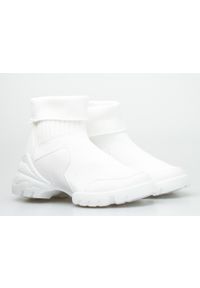 Inna - Sneakersy ze skarpetką białe. Okazja: na imprezę, na spacer. Kolor: biały. Sezon: wiosna. Sport: turystyka piesza #3