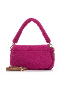 Wittchen - Damska torebka ze sztucznego futra różowa. Kolor: różowy. Wzór: aplikacja, paski. Sezon: zima. Materiał: futrzane. Styl: klasyczny. Rodzaj torebki: na ramię #5