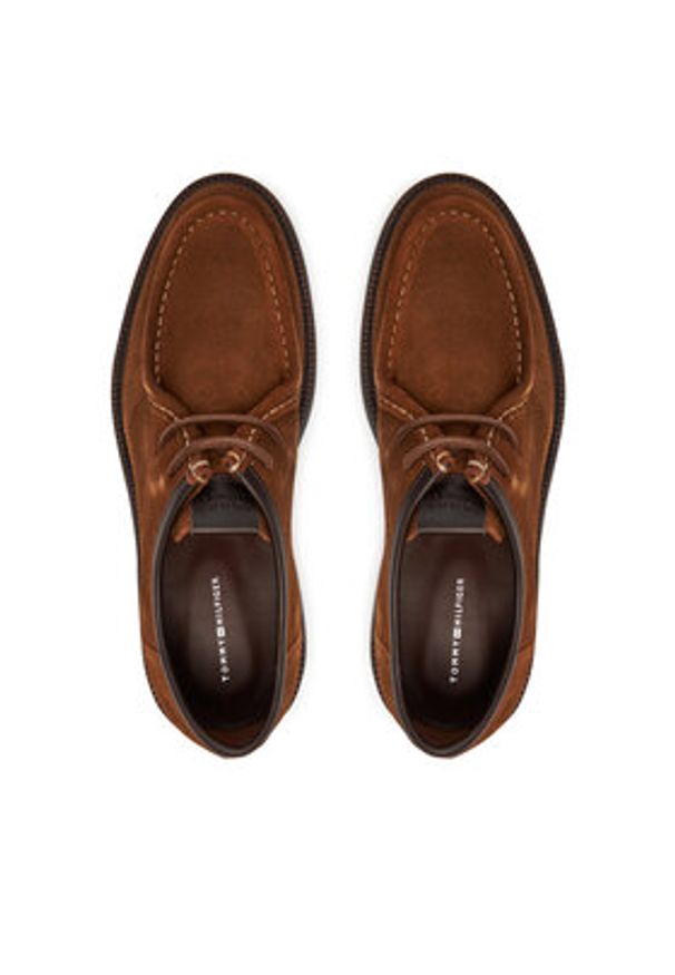TOMMY HILFIGER - Tommy Hilfiger Półbuty Comfort Lwt Moc Toe FM0FM05589 Brązowy. Kolor: brązowy. Materiał: zamsz, skóra
