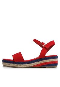 TOMMY HILFIGER - Tommy Hilfiger Espadryle Rope Wedge T3A7-32778-0048300 S Czerwony. Kolor: czerwony. Materiał: materiał #7