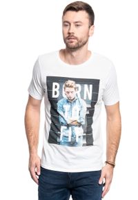 Lee - LEE T SHIRT PHOTO TEE WHITE CANVAS L60QEPRR. Wzór: napisy