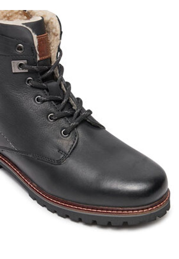 Bugatti Trapery BUGATTI-321AOQ521200 1000 SCHWARZ Czarny. Kolor: czarny. Materiał: nubuk, skóra