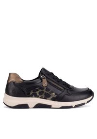 Remonte Sneakersy D1S01-03 Czarny. Kolor: czarny. Materiał: skóra