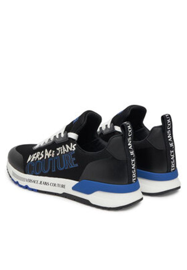 Versace Jeans Couture Sneakersy 78YA3SA9 Czarny. Kolor: czarny. Materiał: materiał