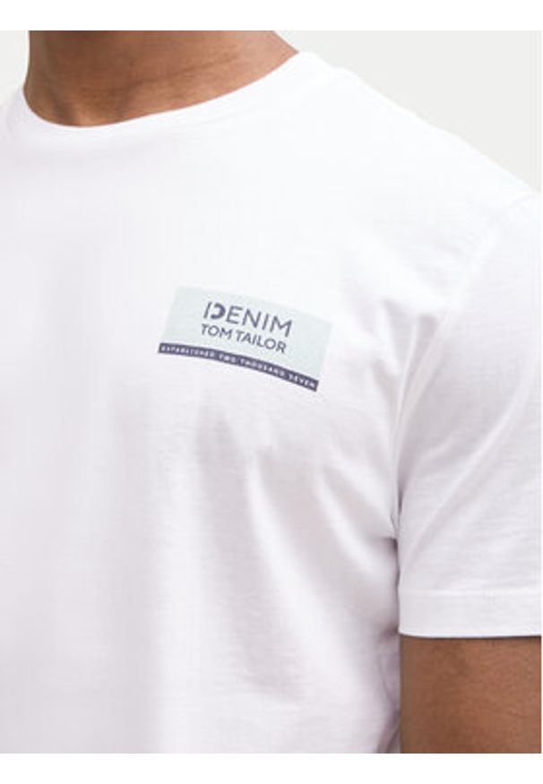 Tom Tailor Denim T-Shirt 1043491 Biały Regular Fit. Kolor: biały. Materiał: bawełna