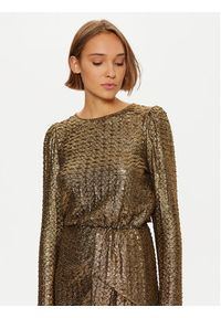 Lola Casademunt by Maite Sukienka koktajlowa MF2416006 Złoty Regular Fit. Kolor: złoty. Materiał: syntetyk. Styl: wizytowy #5