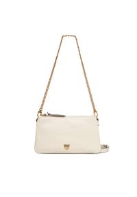 Pinko - PINKO Torebka Double Mini Al 25-26 PLTT 105359 A0QO Biały. Kolor: biały. Materiał: skórzane