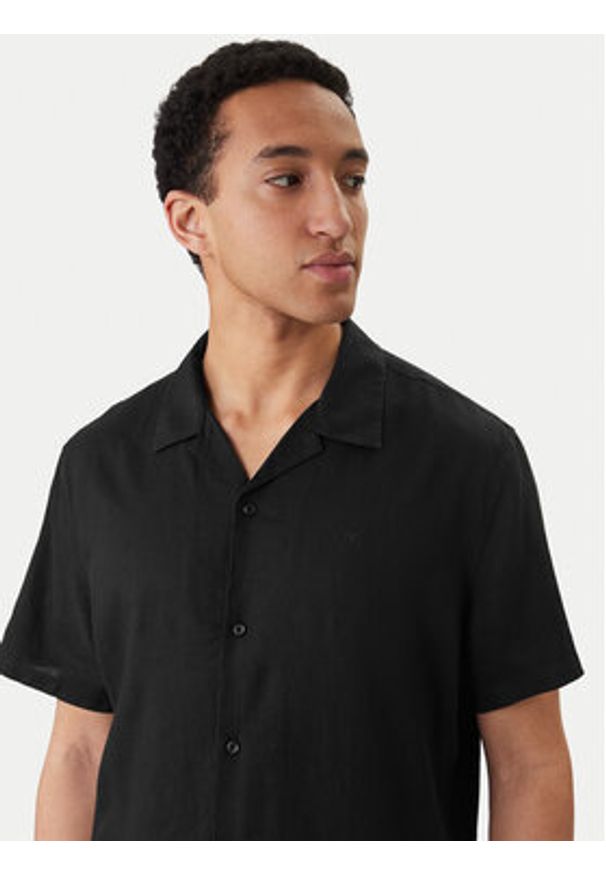 Calvin Klein Koszula LV04LF137G Czarny Relaxed Fit. Kolor: czarny. Materiał: syntetyk