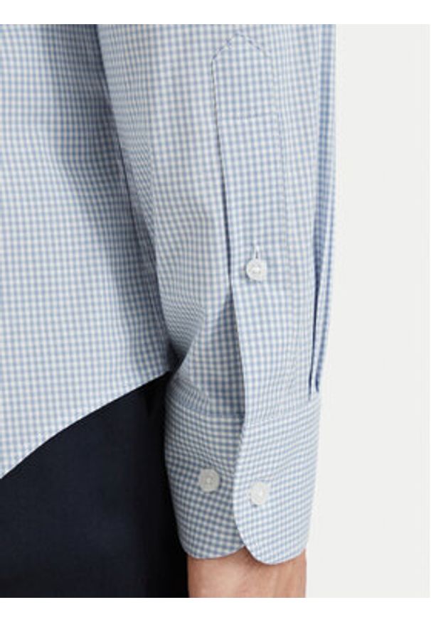 TOMMY HILFIGER - Tommy Hilfiger Koszula Gingham MW0MW42931 Niebieski jasny Regular Fit. Kolor: niebieski. Materiał: bawełna