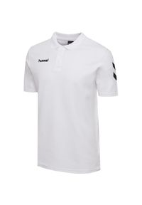 Koszulka tenisowa polo męska Hummel Go Cotton Polo. Typ kołnierza: polo. Kolor: biały. Sport: tenis