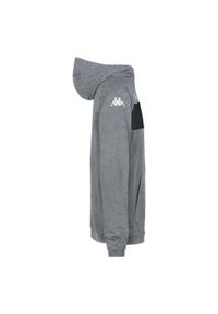 Bluza z kapturem dla dzieci Kappa Daccio. Typ kołnierza: kaptur. Kolor: czarny, szary, wielokolorowy. Materiał: materiał. Wzór: kolorowy. Sport: joga i pilates
