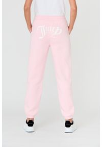 Juicy Couture - JUICY COUTURE Różowe damskie spodnie Sora, Rozmiar M. Kolor: różowy. Materiał: guma, bawełna