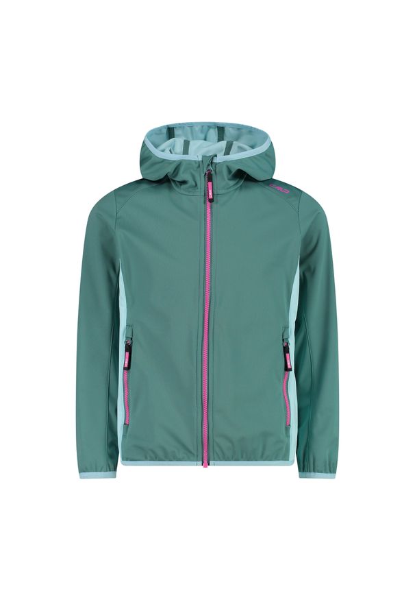 Kurtka dziecięca turystyczna CMP 39A5115. Okazja: na co dzień. Typ kołnierza: kaptur. Kolor: niebieski. Materiał: softshell. Styl: casual, sportowy