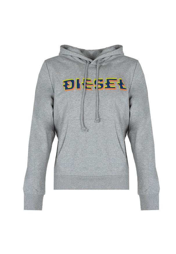 Diesel Bluza "Ginn Hood " | A06510-0HAYT | Mężczyzna | Szary Melanż. Typ kołnierza: kaptur. Kolor: szary. Materiał: bawełna, poliester. Wzór: melanż