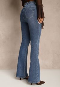 Renee - Niebieskie Elastyczne Jeansy z Nogawkami Typu Flare Zenala. Okazja: na co dzień. Stan: podwyższony. Kolor: niebieski. Styl: retro, klasyczny, casual, elegancki #4
