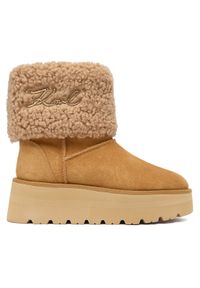 Karl Lagerfeld - KARL LAGERFELD Śniegowce KL48653 Brązowy. Kolor: brązowy. Materiał: zamsz, skóra #1